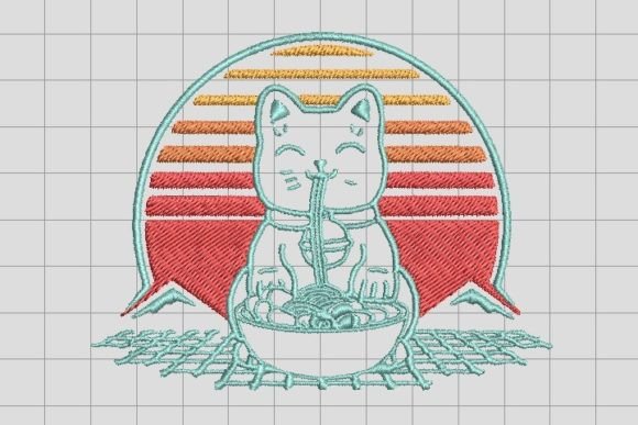 Cat Ramen Kawaii Embroidery Review