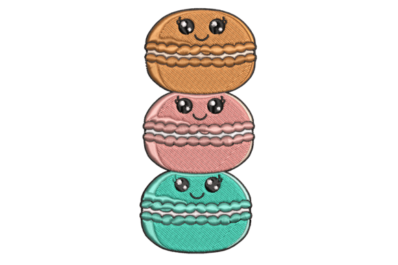 Cute Macarons Embroidery Design Review for Apparel Projects