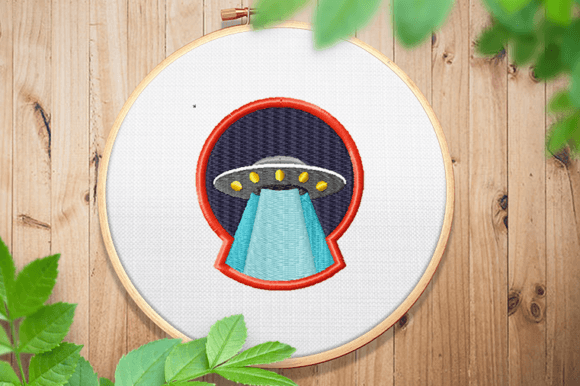 Flashing Beam UFO – A Cosmic Embroidery Design for Real Projects