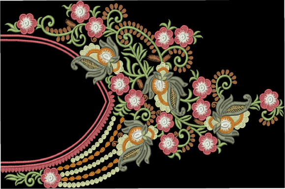 Floral Collar: A Timeless Embroidery Design for Seasonal Creations