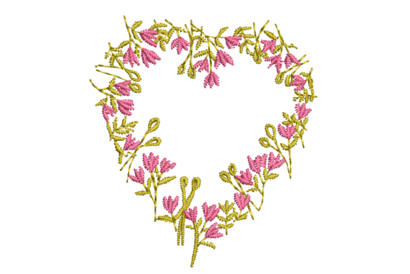 Floral Heart-shaped Frame Embroidery Review for Apparel Projects