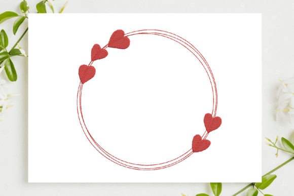 Heart Red Circle Embroidery Design Review