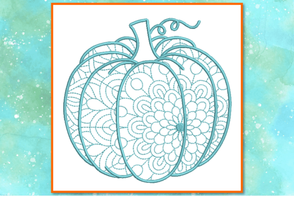 Mandala Pumpkin Redwork-a Review