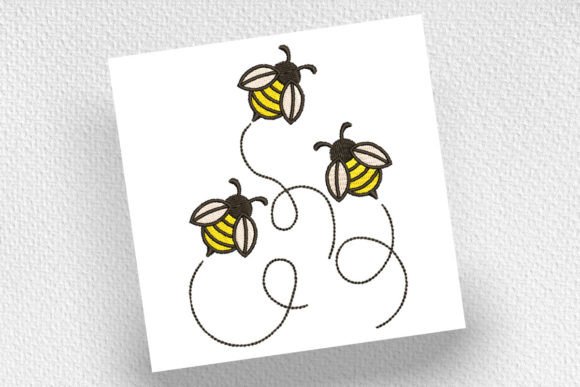 Mini Bees: A Charming Machine Embroidery Design for Craft Fairs