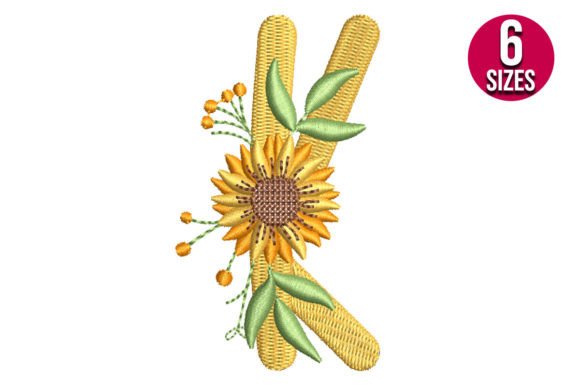 Sunflower Alphabet Letter K Embroidery Review